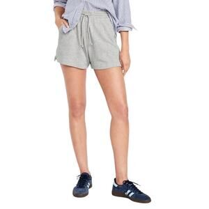Old Navy Women's Small Gray Extra High Waisted French Terry 5'' Inseam Shorts
